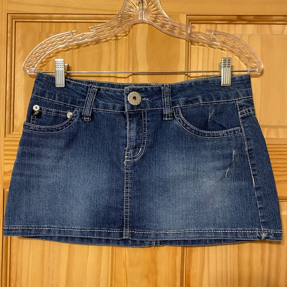 Denim mini skirt